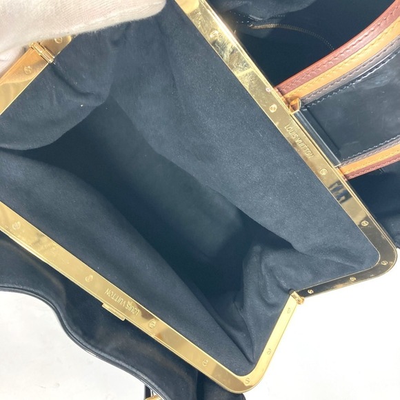 LOUIS VUITTON Black Monogram Canvas Shoulder Bag - Picture 15 of 16